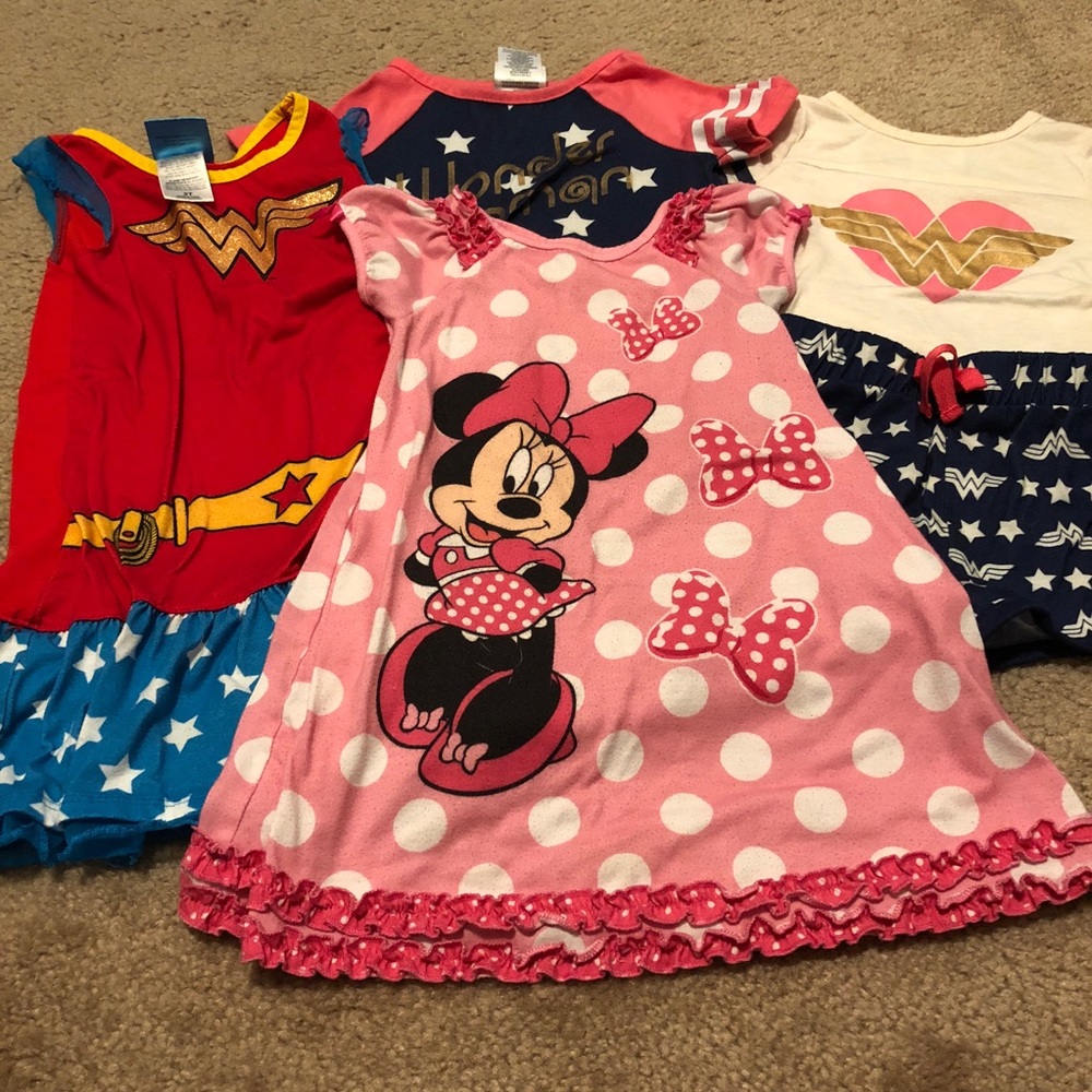Lot of 4 3/3T Summer Nightgowns/Pajamas